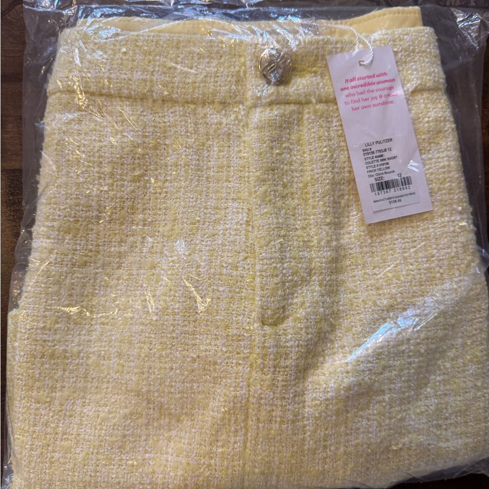 Lilly Pulitzer Yellow Mini Skirt